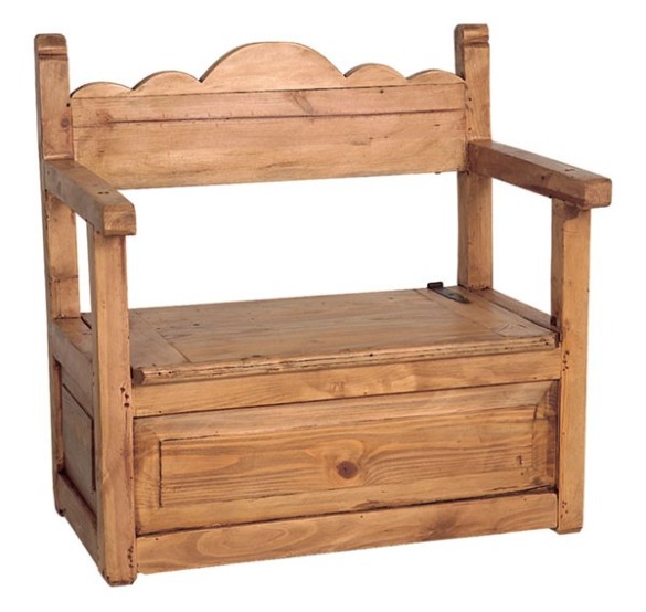 Rustic Bench with Storage