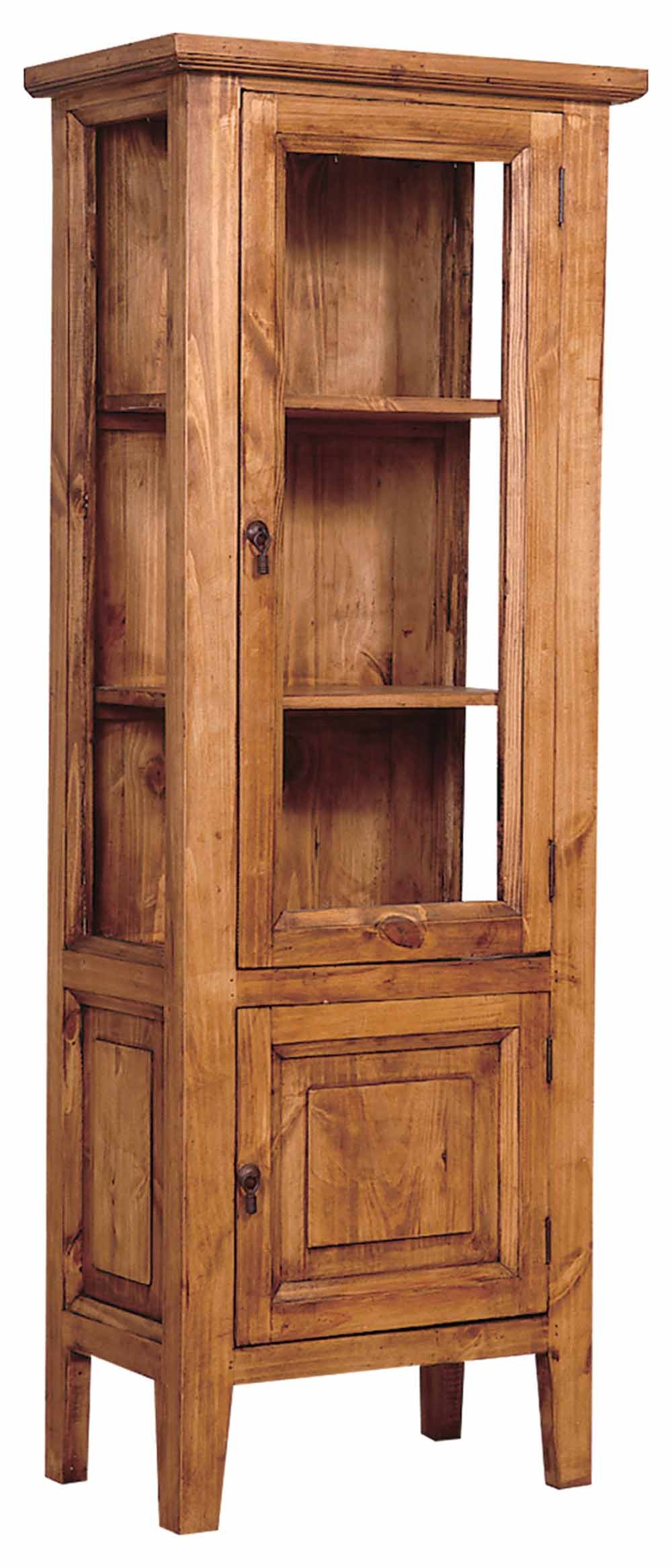 Rustic Pine Curio Cabinet Dining Furniture | Mexican ...