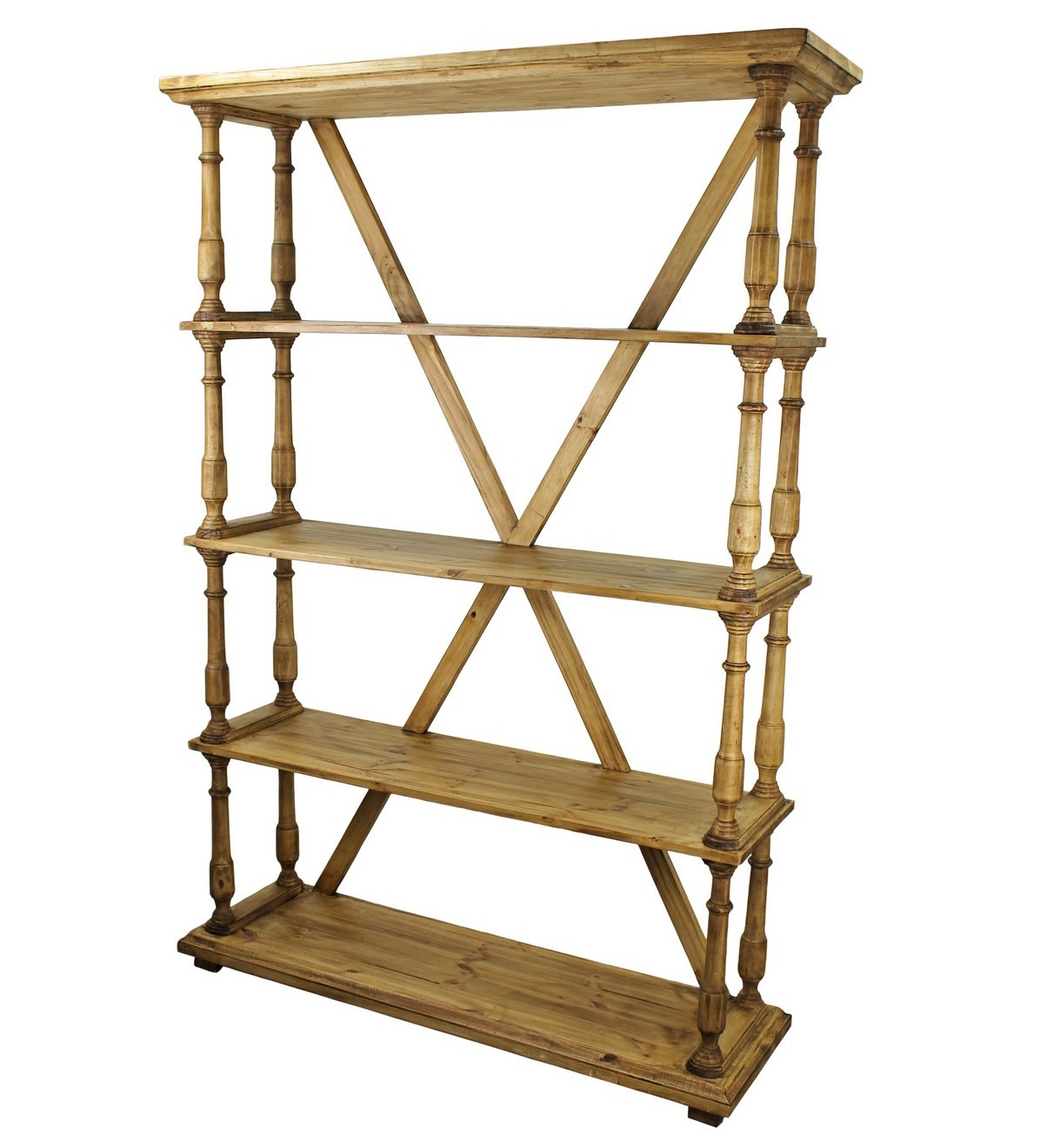 Turned Post Etagere Country Pine Mexican Rustic Furniture And