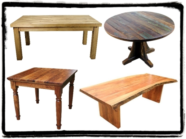 rustic wood tables